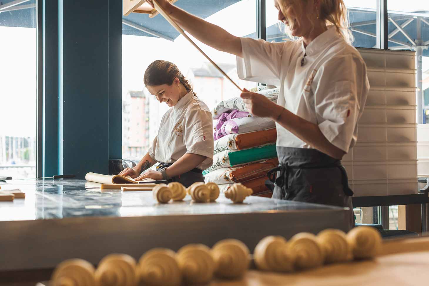 Baker preparing Croissants